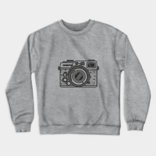 Line art of a vintage camera Crewneck Sweatshirt